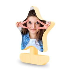 בלוק עץ  כוכב עם מעמד 20x20
